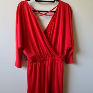 Red party dress